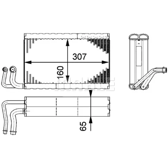 EVAPORATOR PREMIUM LINE BMW E60 E64 E63