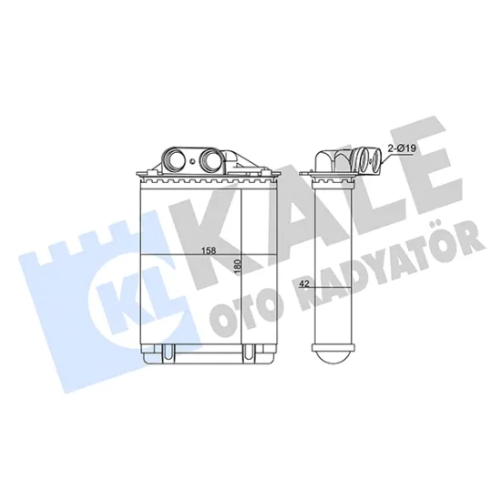 KALORIFER RADYATORU FIAT 500C FIAT 500 FIAT 500L PANDA FORD KA 1,2 / 1,3 / 1,4