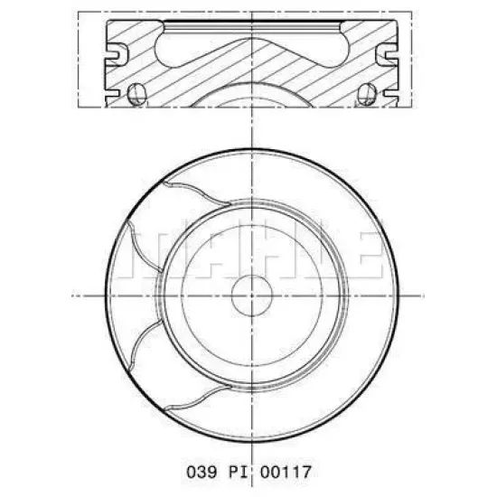 PISTON + SEKMAN 85.06MM 060 ( FORD MONDEO/KUGA/S-MAX/PEUGEOT 407/508/308 2.0 TDCI DW10C TED4 09-)