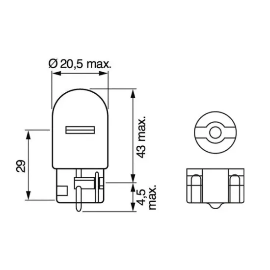 AMPUL TK 12V 21W *W3x16d* 