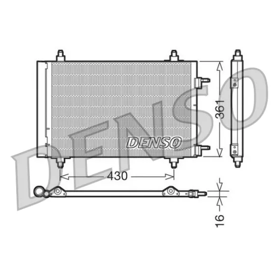 KLIMA RADYATORU (PEUGEOT PARTNER TEPEE 1.6 1.6HDI / CITROEN C4 1.6HDI 2.0 16V 04-)