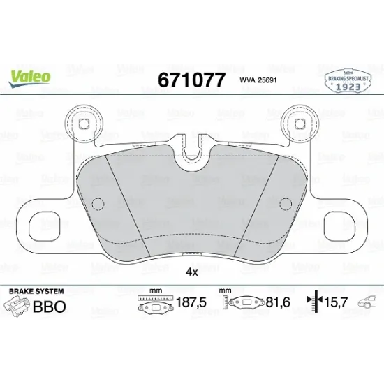 FREN BALATASI ARKA PORSCHE 911 3.0 3.4 3.8 12-