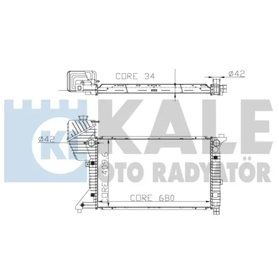 SU RADYATORU AL/BRZ  (MERCEDES-BENZ SPRINTER 214/208D/314/308/414 (95-00) (NAC) (MT))