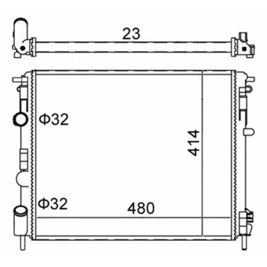 RADYATOR 98-05 CLIO.II TUM +AC