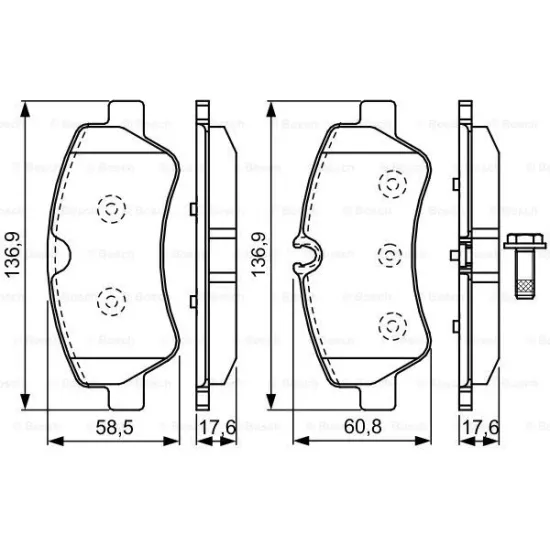 ARKA FREN BALATASI TRANSIT CUSTOM V362 V347 V348 2,2TDCI 12 /> (ARKA TEK TEKER)