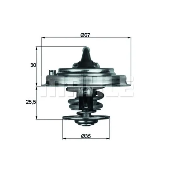 TERMOSTAT-80C (VW GOLF 03-09  AUDI A3 04-13  PORSCHE CAYENNE 02-07)