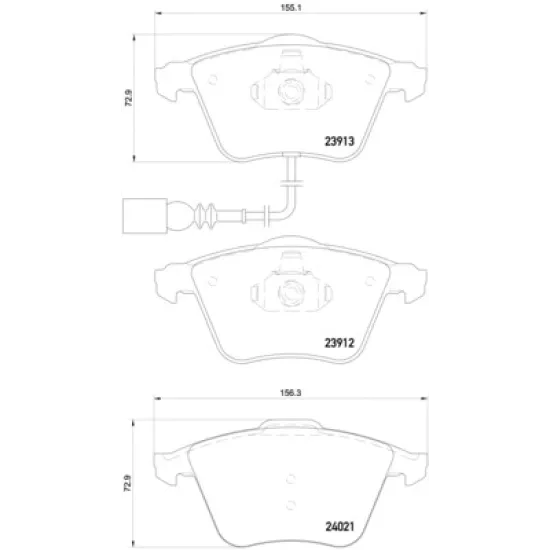 FREN BALATASI ON VW GOLF VI 08-12 POLO 05-10 AUDI A3 06-12 SEAT LEON 09-12