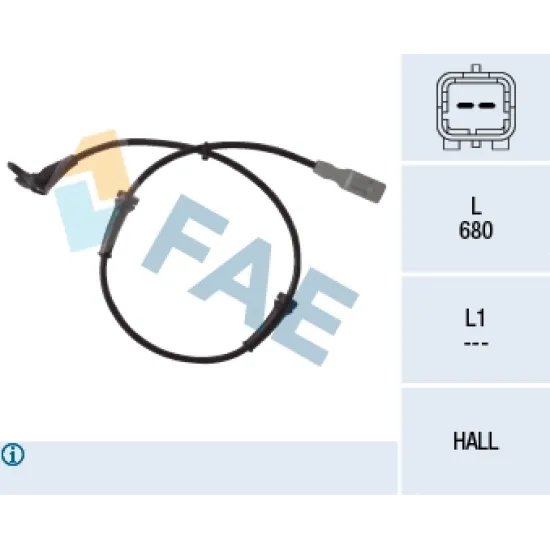 ABS SENSORU ON SAG / SOL P307 1,4 / 1,6 16V / 1,4HDI / 2,0HDI 00>